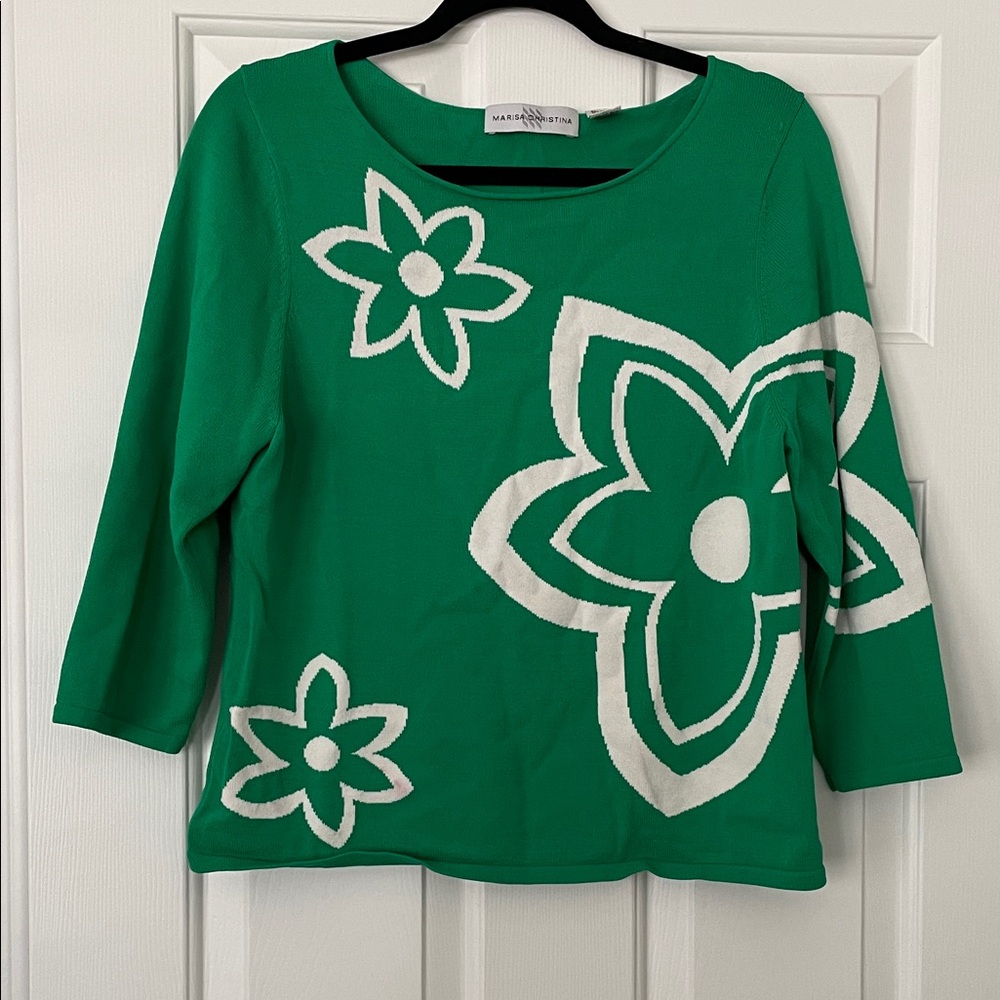 Marisa Christina Vibrant Green Sweater